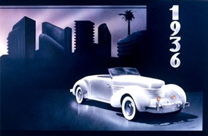 1936 Cord - Airbrush Illustration