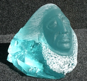 Rudolf Cavalier - Aqua Slag Glass Warrior